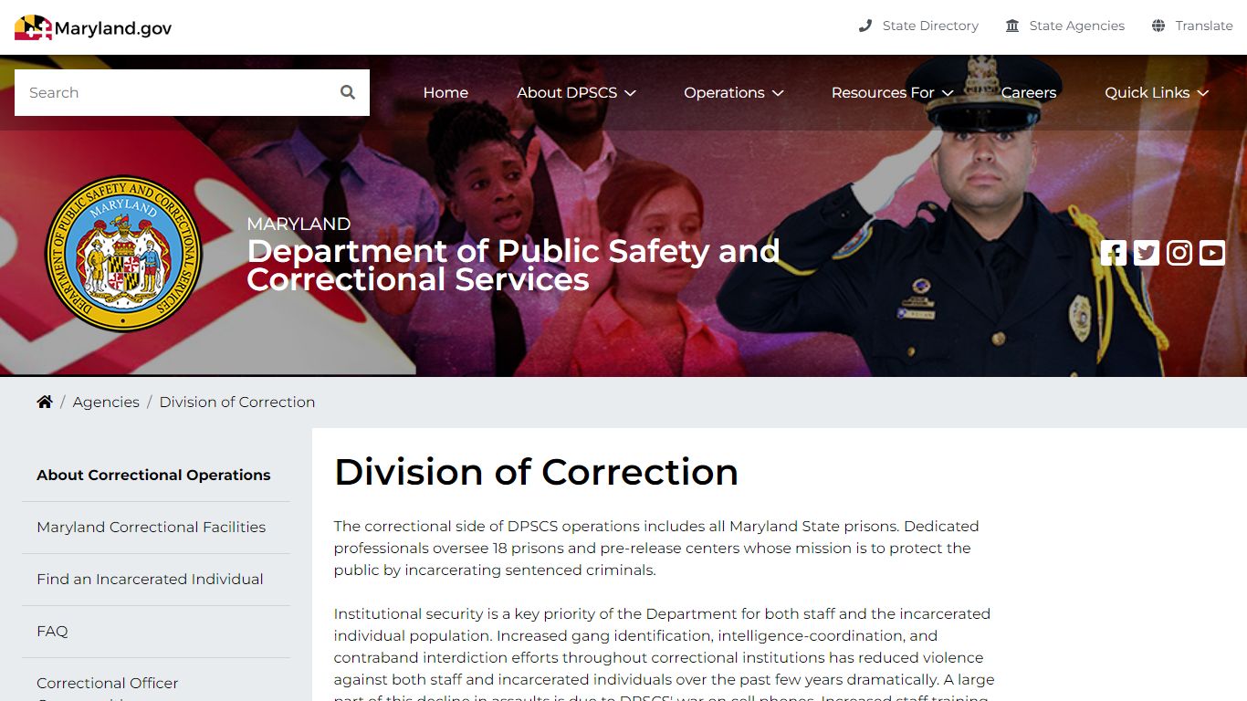 DPSCS - Division of Corrections - Maryland Department of Public Safety ...
